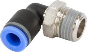 Złącze wtykowe kątowe, obrotowe, gwint zew. 1/4" 6 mm Kramp ECF614P