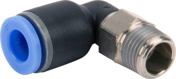 Złącze wtykowe kątowe, obrotowe, gwint zew. 1/8" 6 mm Kramp ECF618P