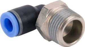 Złącze wtykowe kątowe, obrotowe, gwint zew. 3/8" 6 mm Kramp ECF638P