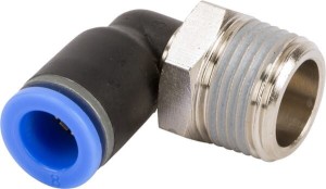 Złącze wtykowe kątowe, obrotowe, gwint zew. 3/8" 8 mm Kramp ECF838P