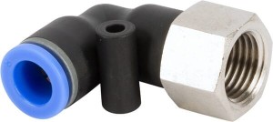 Złącze wtykowe kątowe, gwint wew. 1/4" 8 mm Kramp ECFS814P