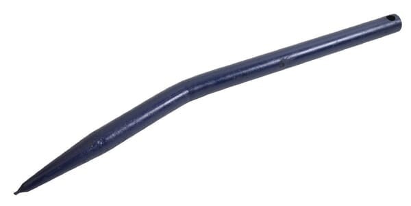 Ząb ładowacza, zagięty, profil okrągły 28x550 mm końcówka szpiczasta z otworem Ø 12.5 na kołek sprężysty czarny FST FT66048