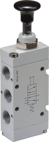 Zawór z przyciskiem 5/2-drożny 1/8" MAB52B18