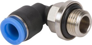 Złącze wtykowe kątowe, obrotowe, gwint zew. 1/8" 6 mm Kramp MECS618P