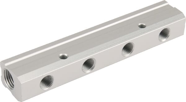 Blok rozdzielający 4 porty 1/4"-1/8" MFB14184