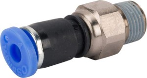 Złącze wtykowe proste, obrotowe, gwint zew. 1/8" 4 mm Kramp SCRMT418P