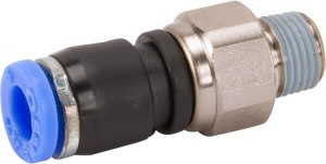 Złącze wtykowe proste, obrotowe, gwint zew. 1/8" 6 mm Kramp SCRMT618P