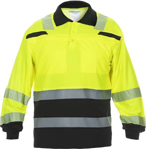 Koszulka polo Tanna z długim rękawem Trendy Hi-Vis żółto/czarna, rozmiar 4XL 040460YB4XL