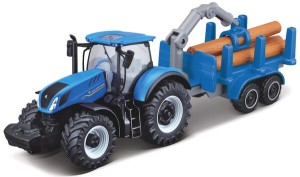 Ciągnik New Holland T7.315 HD + ładowacz do drzewa z przyczepą MA15590NL