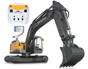 Koparka Volvo EC160E Metal 1:16 z chwytakiem i młotem wyburzeniowym JA406300