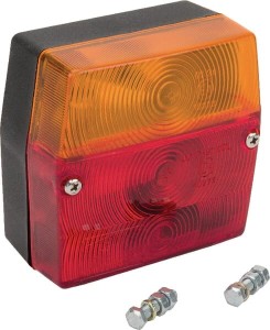 Lampa tylna zespolona, kwadratowa 12V czerwona/pomarańczowa przykręcana Minipoint Aspöck 230200007