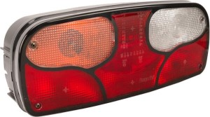 Lampa tylna zespolona, prostokątna lewa 24V czerwona/przezroczysta/pomarańczowa przykręcana Ecopoint I Aspöck 252000507