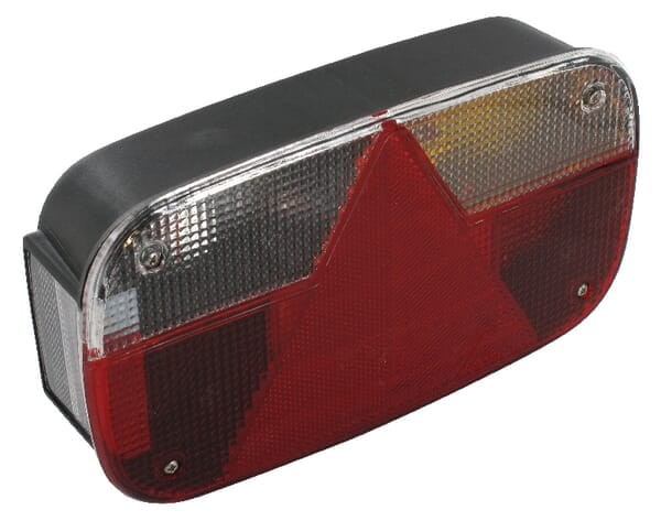 Lampa tylna zespolona, prostokątna prawa 12V czerwona/przezroczysta/pomarańczowa przykręcana 244x60x138 mm Multipoint III Aspöck 248210007