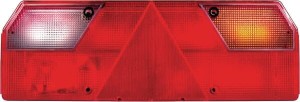 Lampa tylna zespolona, prostokątna prawa 24V czerwona/przezroczysta/pomarańczowa przykręcana Bayonet 7-pin, Europoint by Aspöck 255400507