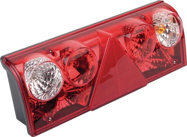 Lampa tylna zespolona, prostokątna prawa 24V przezroczysta/czerwona przykręcana Europoint II Aspöck 256401507