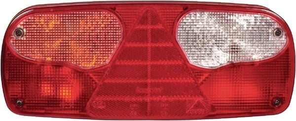 Lampa tylna zespolona, prostokątna lewa 24V czerwona/przezroczysta/pomarańczowa przykręcana Ecopoint Aspöck 252200007