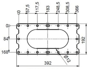 Pompa płatów obrotowa FX116-300S + rama APK0000122