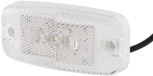 Lampa obrysowa LED, prostokątna 9/36V biała przykręcana 111x20x51 mm 3 szt. LED Hella ValueFit 2PG357008031
