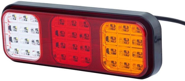 Lampa tylna zespolona LED, prostokątna 12/24V czerwona/pomarańczowa/biała przykręcana 284x37x100 mm Hella ValueFit 2VP357018001
