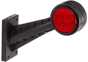 Lampa obrysowa LED, prawa okrągła 12/24V czerwona/biała przykręcana 142.5x45x160 mm 8 szt. LED Hella ValueFit 2XS357004041