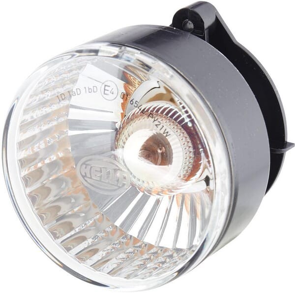Lampa kierunkowskazu 21W okrągła 12V obudowa: szara przykręcana Ø 66 mm z wtyczką AMP Hella 2BA009001201