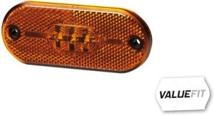 Lampa obrysowa LED, prostokątna 24V pomarańczowa przykręcana 108x10.5x44 mm 5 szt. LED Hella ValueFit 2PS357009101