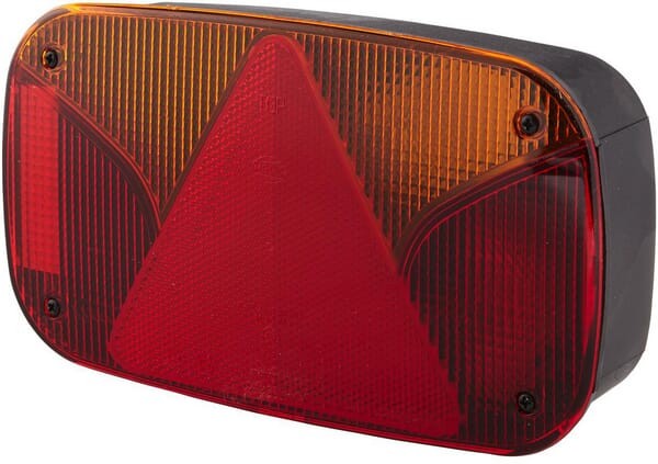 Lampa tylna zespolona, prostokątna prawa 12V czerwona/pomarańczowa przykręcana 247x138 mm Hella 2VB998232221