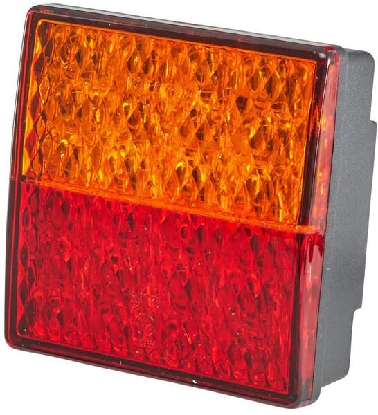 Lampa tylna zespolona LED, kwadratowa 12V czerwona/pomarańczowa przykręcana 80x33.7x80 mm Hella ValueFit 2SD357029001