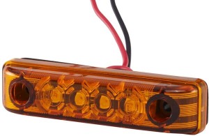 Lampa obrysowa LED, prostokątna 12V pomarańczowa przykręcana 65x11x16 mm 4 szt. LED Hella ValueFit 2PS357010001