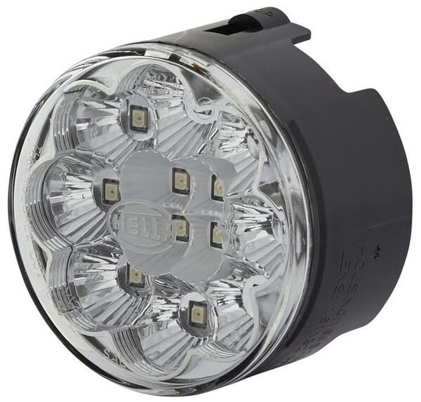 Lampa tylna zespolona LED, okrągła 12V biała przykręcana Ø 66 mm 12 szt. LED Hella 2SB009001401