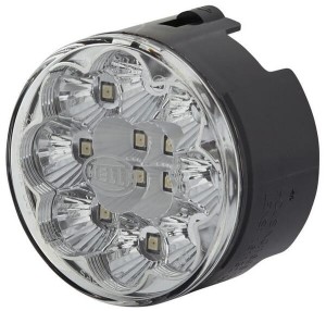 Lampa tylna zespolona LED, okrągła 12V biała przykręcana Ø 66 mm 12 szt. LED Hella 2SB009001401