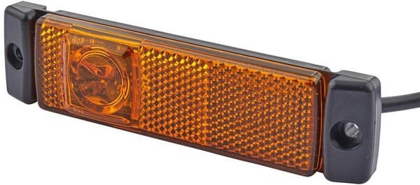 Lampa obrysowa 0.50W prostokątna 12V pomarańczowa przykręcana 130x32 mm 1szt. LED Hella 2PS008645011