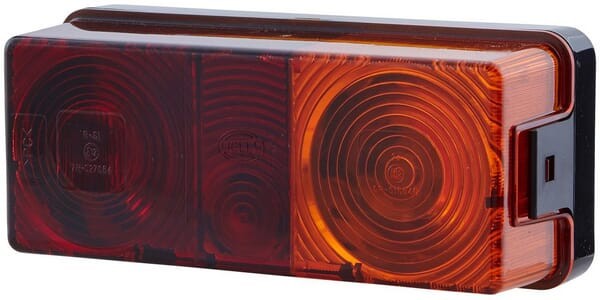Lampa tylna zespolona, prostokątna 12/24V czerwona/pomarańczowa przykręcana 170x64x75 mm Hella 2SD998531067