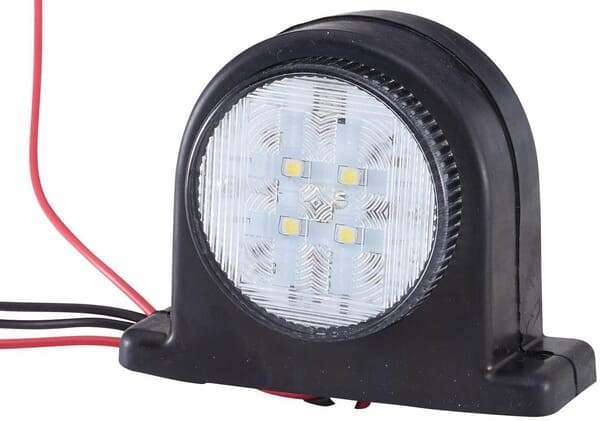 Lampa obrysowa LED, okrągłą 10/30V czerwona/biała przykręcana 86x44.3x67.2 mm 8 szt. LED Hella ValueFit 2XS357003001