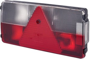 Lampa tylna zespolona, prostokątna lewa 12V czerwona/pomarańczowa/biała przykręcana 281x53.5x138.9 mm Hella 2VB341032111