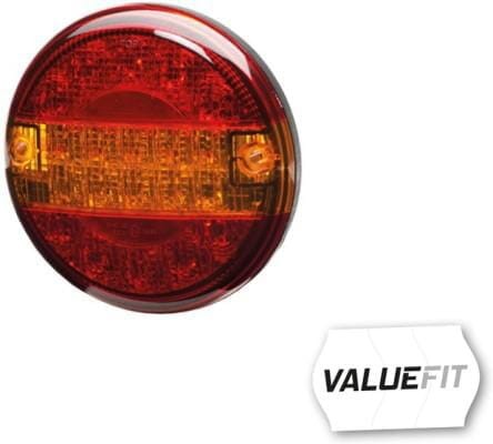Lampa tylna zespolona LED, okrągła 10/30V czerwona/pomarańczowa przykręcana Ø 140 mm 20 szt. LED Hella ValueFit 2SD357026001