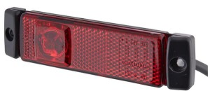 Lampa obrysowa LED, 1.20W prostokątna 24V czerwona przykręcana 130x32 mm 1 szt. LED Hella 2TM008645951