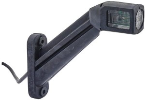 Lampa obrysowa przednio-tylna i pozycyjna LED, prawa 12/24V biała przykręcana 177x35x160 mm EasyConn 2-pin 4 LED Hella 2XS011744101