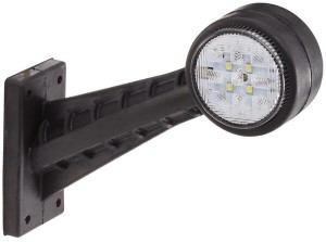Lampa obrysowa LED, lewa okrągła 12/24V czerwona/biała przykręcana 142.5x45x160 mm 8 szt. LED Hella ValueFit 2XS357004031