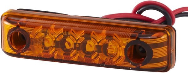 Lampa obrysowa LED, prostokątna 24V pomarańczowa przykręcana 65x11x16 mm 4 szt. LED Hella ValueFit 2PS357010101