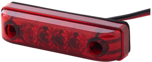 Lampa tylna pozycyjna LED, prostokątna 24V czerwona przykręcana 65x11x16 mm Hella ValueFit 2TM357010111