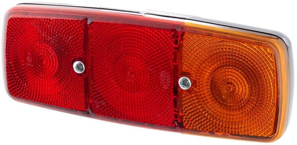 Lampa tylna zespolona, prostokątna prawa 12/24V czerwona/pomarańczowa przykręcana 282x76x105 mm Hella 2SD001699061