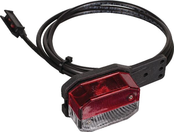 Lampa obrysowa, prawa prostokątna 24V czerwona/biała przykręcana Aspöck 316564147
