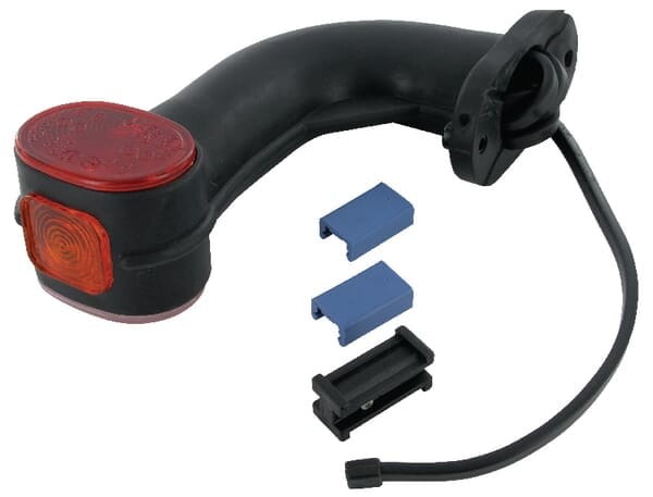 Lampa obrysowa, lewa 12V czerwona/pomarańczowa przykręcana Aspöck 313809007
