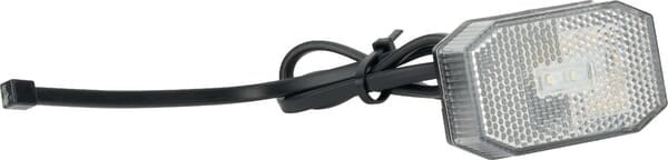 Lampa obrysowa LED, ośmiokątna 12V biała przykręcana 65x28x44 mm Aspöck 316309007