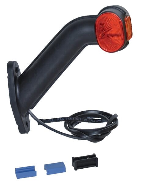 Lampa obrysowa, prawa 12V czerwona/pomarańczowa przykręcana Aspöck 313409007