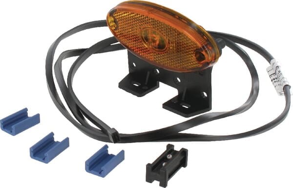 Lampa obrysowa LED, owalna 12V pomarańczowa przykręcana Aspöck 312369037