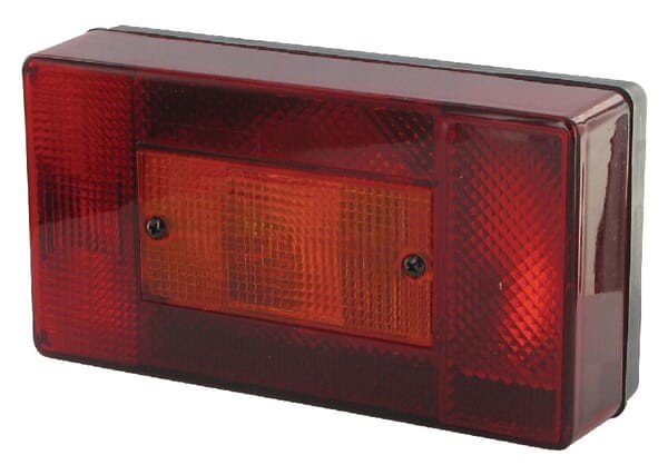 Lampa tylna zespolona, prostokątna lewa 12V czerwona/pomarańczowa przykręcana 188x55x100 mm Jokon 102002001