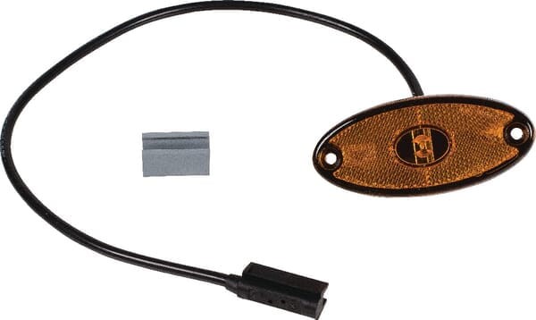 Lampa obrysowa LED, owalna 24V pomarańczowa przykręcana 101x14x44mm, Aspöck 312304017