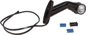 Lampa obrysowa LED, prawa okrągłą 12V czerwona/biała/pomarańczowa przykręcana z wtyczką DC Aspöck 313309017